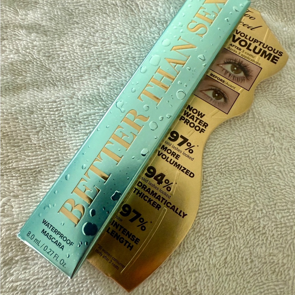 Too Faced Better Than Sex Waterproof Mascara - Black (NIB)